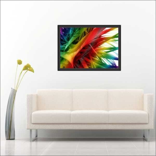 Quadro Decorativo Abstrato Linhas Arte Modernas Salas Decorações Recepção Interiores Com Moldura - 3