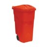 CONTAINER DE LIXO PLASTICO LIXEIRA GIGANTE EXTRA GRANDE COM RODAS 120 LITROS PARA COLETA SELETIVA - 1