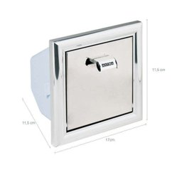 Porta Papel Higiênico de Embutir Banheiro Papeleira Embutido Casa - 5