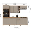 Ver imagem 4 de Armário de Cozinha Modulada Completa Fidelitá Berlim 5 Peças 270cm 11 Portas 2 Gavetas com Tampo