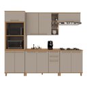 Ver imagem 2 de Armário de Cozinha Modulada Completa Fidelitá Berlim 5 Peças 270cm 11 Portas 2 Gavetas com Tampo