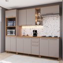 Ver imagem 1 de Armário de Cozinha Modulada Completa Fidelitá Berlim 5 Peças 270cm 11 Portas 2 Gavetas com Tampo