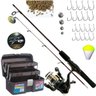 Kit Pesca Completo Vara 1,20m 6kg Molinete Maleta Barato - 3