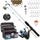 Ver imagem 2 de Kit Pesca Completo Vara 1,20m 6kg Molinete Maleta Barato