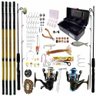 Kit De Pesca Completo 2 Vara 2 Molinete 4 Telescopica Itens - 1