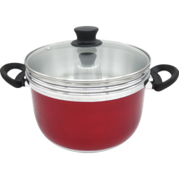 Conjunto Multiuso Vermelho 3 Peças com Tampa de Vidro 4,5 Litros - 1