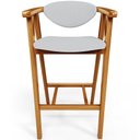 Ver imagem 2 de Kit 04 Banquetas Alta para Cozinha Sala de Jantar Fixa Cecília L02 Linho Cinza - Lyam Decor