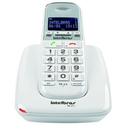Aparelho Telefone Fixo sem Fio Ts 63 V Bina Ramal Intelbras - 3