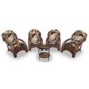 Ver imagem 1 de Conjunto de Poltronas Fibra Sintética Lisboa - 4 Poltronas e Mesa Centro - Tecido Revieira