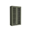 Ver imagem 1 de Armário Aéreo P/ Cozinha Évora Ph 3129 C/ 2 Portas C/ Vidro 80cm Verde - Herval