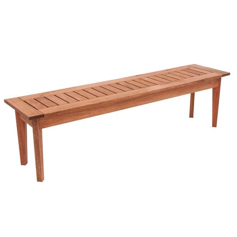 Banco sem Encosto 3 Lugares 166cm x 45cm Ecograndis Jardim Marrom/Jatobá