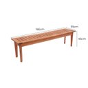 Ver imagem 3 de Banco sem Encosto 3 Lugares 166cm x 45cm Ecograndis Jardim Marrom/Jatobá