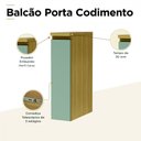 Ver imagem 2 de Balcão Porta-Condimento Nesher Rainha 20cm 100% MDF Verde