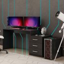 Ver imagem 5 de Mesa Gamer com Gaveteiro 3 Gavetas Drx-5000 Preto