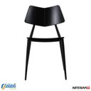 Ver imagem 3 de Kit 6 Cadeiras Asa Base Aço Carbono Preto Fosco Microtexturizado Assento e Encosto em Madeira Fórmic