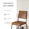 Kit 4 Cadeiras de Jantar Estofadas em Tecido Aço Marrom Napoli - 7
