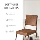 Ver imagem 7 de Kit 4 Cadeiras de Jantar Estofadas em Tecido Aço Marrom Napoli