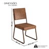Kit 4 Cadeiras de Jantar Estofadas em Tecido Aço Marrom Napoli - 2