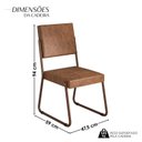 Ver imagem 2 de Kit 4 Cadeiras de Jantar Estofadas em Tecido Aço Marrom Napoli