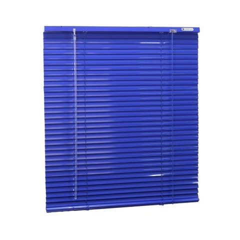 Persiana Horizontal Alumínio Azul (Largura 160 x 160cm Altura) 25mm - Cortina 1,60 x 1,60m