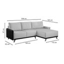 Ver imagem 3 de Sofá 4 Lugares com Chaise Lado Direito 258cm Corino Geribá
