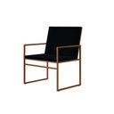 Ver imagem 2 de Kit 2 Poltronas Isa Industriais Veludo Base Cobre para Sala Quarto e Recepção - Cobre/preto