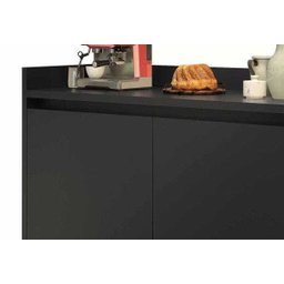 Buffet Aparador Retrô Delux 2 Portas Preto - 3