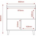 Ver imagem 6 de Buffet Aparador Retrô Delux 2 Portas Preto