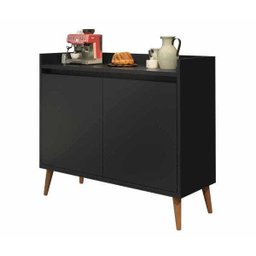 Buffet Aparador Retrô Delux 2 Portas Preto - 1