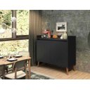 Ver imagem 2 de Buffet Aparador Retrô Delux 2 Portas Preto