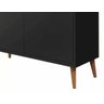Buffet Aparador Retrô Delux 2 Portas Preto - 4