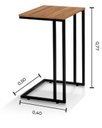 Ver imagem 2 de Mesa de Apoio Star Industrial 15mm Nogal e Preto