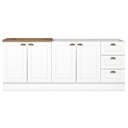Ver imagem 1 de Balcao Pia 120cm Balcao Cooktop 80cm Americana Branco Nature Henn