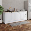 Ver imagem 2 de Balcao Pia 120cm Balcao Cooktop 80cm Americana Branco Nature Henn