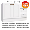 Balcao Pia 120cm Balcao Cooktop 80cm Americana Branco Nature Henn - 5