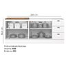 Balcao Pia 120cm Balcao Cooktop 80cm Americana Branco Nature Henn - 4
