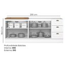 Ver imagem 4 de Balcao Pia 120cm Balcao Cooktop 80cm Americana Branco Nature Henn