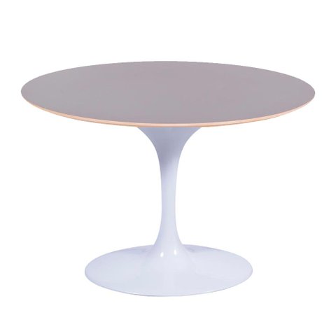 Mesa Saarinen Oval Fórmica Preta 180x100cm - Base Branca
