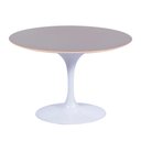 Ver imagem 1 de Mesa Saarinen Oval Fórmica Preta 180x100cm - Base Branca