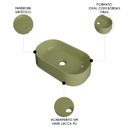 Ver imagem 3 de Cuba Pia de Apoio para Banheiro Oval 43cm Hera C08 Verde - Mpozenato