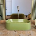 Ver imagem 6 de Cuba Pia de Apoio para Banheiro Oval 43cm Hera C08 Verde - Mpozenato