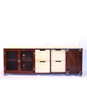 Rack para Tv Central Park Estilo Industrial Em Ferro 200cm