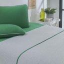 Ver imagem 1 de Jogo de Cama Malha Lençol 100% Algodão Urbano 4 Peças Casal - Verde Bandeira-mescla