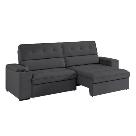 Sofá 3 Lugares Retrátil e Reclinável 230cm Multimóveis Cr45243