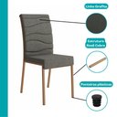 Ver imagem 6 de Conjunto Sala de Jantar 4 Cadeiras York Carraro Nogal Rosê