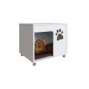Ver imagem 2 de Mesa Pet Cabeceira Branca Cachorro C/ Almofada Completa Móveis Pet002bcbc