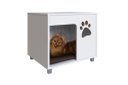 Ver imagem 2 de Mesa Pet Cabeceira Branca Cachorro C/ Almofada Completa Móveis Pet002bcbc