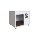 Ver imagem 1 de Mesa Pet Cabeceira Branca Cachorro C/ Almofada Completa Móveis Pet002bcbc