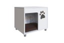 Ver imagem 1 de Mesa Pet Cabeceira Branca Cachorro C/ Almofada Completa Móveis Pet002bcbc