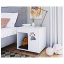 Ver imagem 4 de Mesa Pet Cabeceira Branca Cachorro C/ Almofada Completa Móveis Pet002bcbc